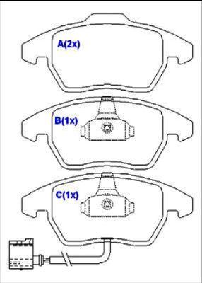 EUROREPAR 1643068280 - Тормозные колодки, дисковые, комплект autospares.lv