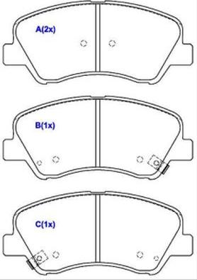 EUROREPAR 1643084480 - Тормозные колодки, дисковые, комплект autospares.lv