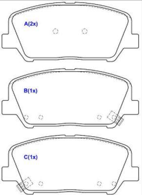 EUROREPAR 1643084580 - Тормозные колодки, дисковые, комплект autospares.lv