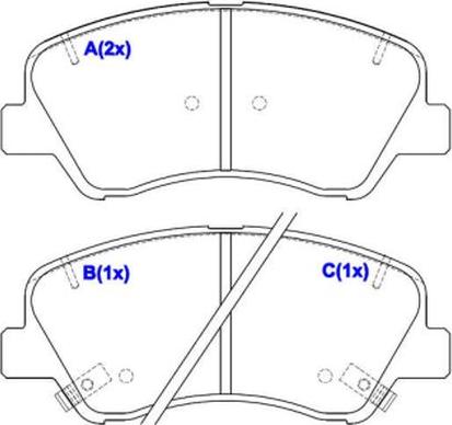 EUROREPAR 1643085080 - Тормозные колодки, дисковые, комплект autospares.lv