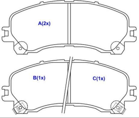 EUROREPAR 1643080080 - Тормозные колодки, дисковые, комплект autospares.lv