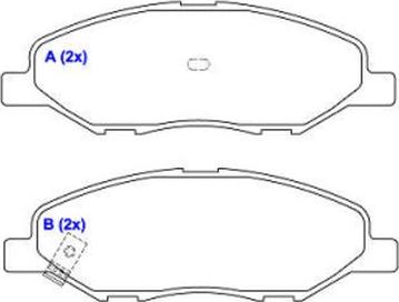 EUROREPAR 1643080280 - Тормозные колодки, дисковые, комплект autospares.lv