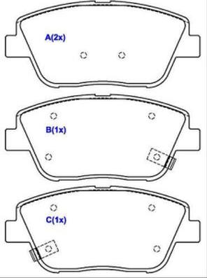 EUROREPAR 1643083880 - Тормозные колодки, дисковые, комплект autospares.lv