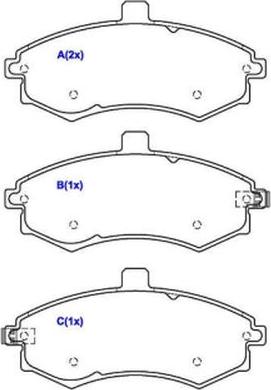 EUROREPAR 1643082980 - Тормозные колодки, дисковые, комплект autospares.lv