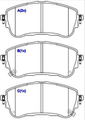 EUROREPAR 1643082880 - Тормозные колодки, дисковые, комплект autospares.lv