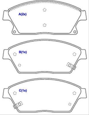 EUROREPAR 1643079680 - Тормозные колодки, дисковые, комплект autospares.lv