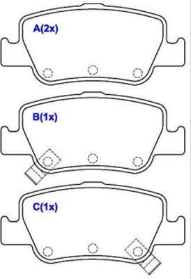 EUROREPAR 1643079280 - Тормозные колодки, дисковые, комплект autospares.lv