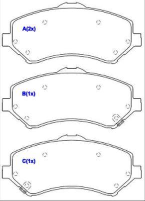 EUROREPAR 1643075480 - Тормозные колодки, дисковые, комплект autospares.lv