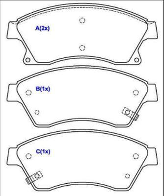 EUROREPAR 1643075380 - Тормозные колодки, дисковые, комплект autospares.lv