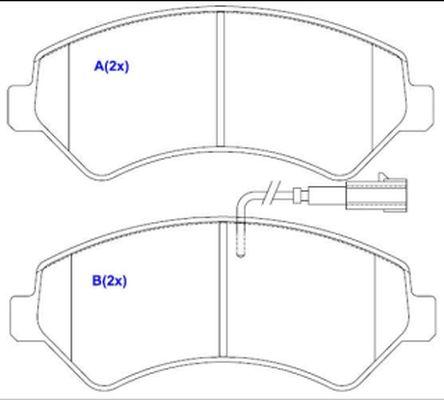 EUROREPAR 1643076680 - Тормозные колодки, дисковые, комплект autospares.lv