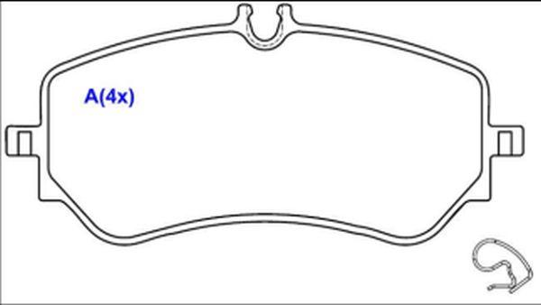 EUROREPAR 1643073180 - Тормозные колодки, дисковые, комплект autospares.lv