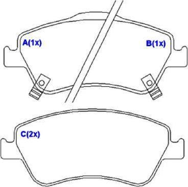 EUROREPAR 1643072480 - Тормозные колодки, дисковые, комплект autospares.lv