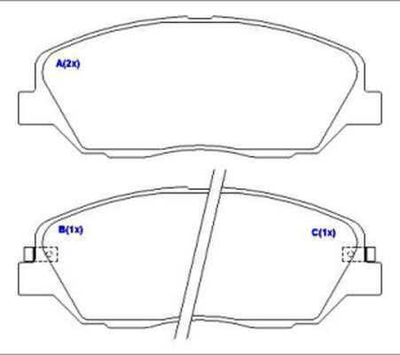 EUROREPAR 1643077580 - Тормозные колодки, дисковые, комплект autospares.lv