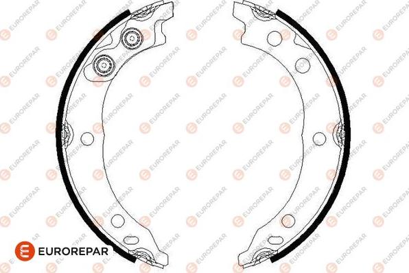 EUROREPAR 1643187280 - Комплект тормозных колодок, барабанные autospares.lv