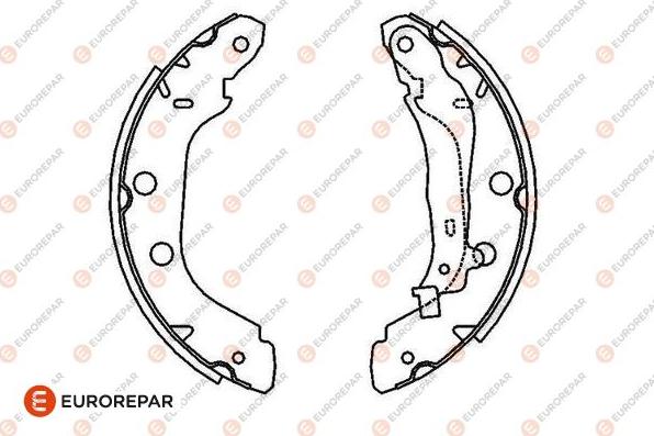 EUROREPAR 1643204580 - Комплект тормозных колодок, барабанные autospares.lv