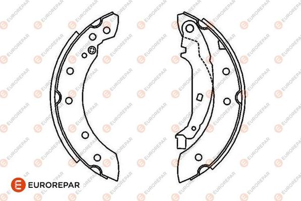 EUROREPAR 1643204180 - Комплект тормозных колодок, барабанные autospares.lv