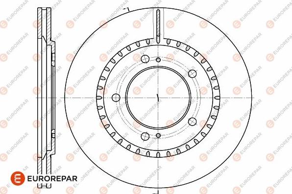 EUROREPAR 1642759180 - Тормозной диск autospares.lv