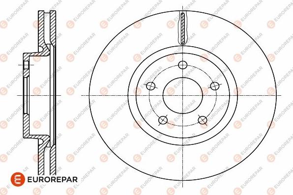 EUROREPAR 1642754080 - Тормозной диск autospares.lv