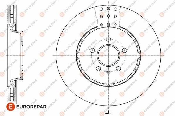 EUROREPAR 1642755180 - Тормозной диск autospares.lv