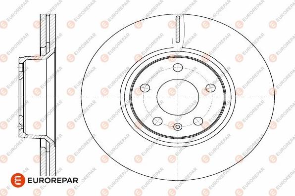 EUROREPAR 1642756280 - Тормозной диск autospares.lv