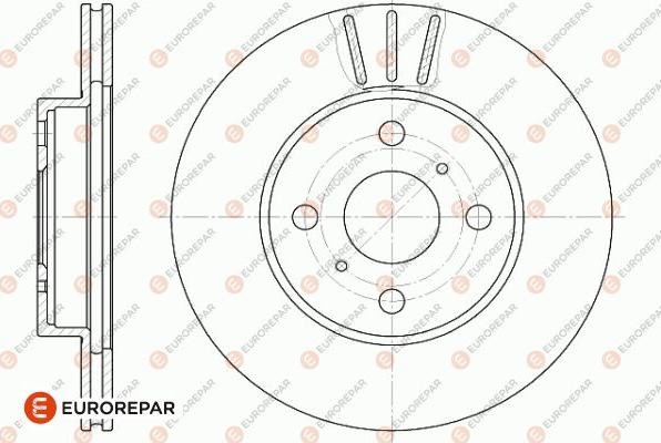 EUROREPAR 1642753180 - Тормозной диск autospares.lv