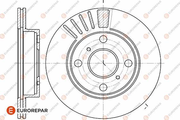 EUROREPAR 1642753280 - Тормозной диск autospares.lv