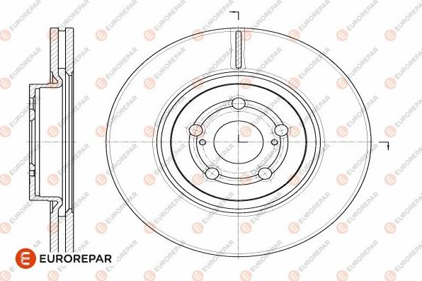 EUROREPAR 1642757680 - Тормозной диск autospares.lv