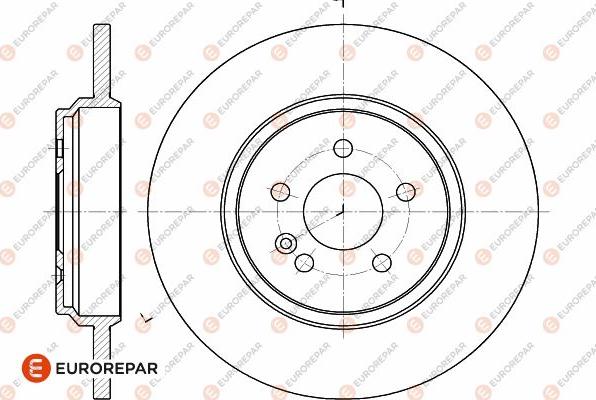 EUROREPAR 1642769180 - Тормозной диск autospares.lv