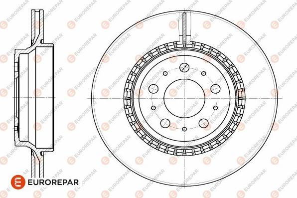 EUROREPAR 1642769780 - Тормозной диск autospares.lv