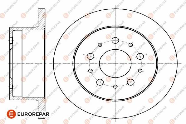 EUROREPAR 1642766680 - Тормозной диск autospares.lv