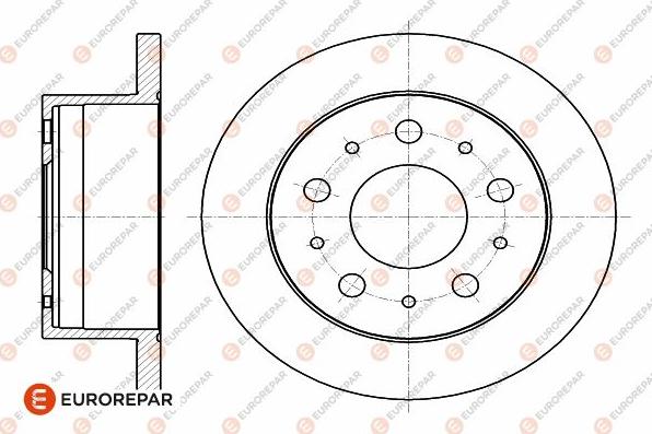 EUROREPAR 1642766780 - Тормозной диск autospares.lv