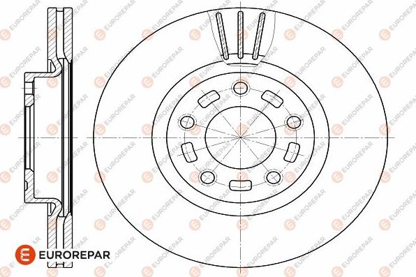 EUROREPAR 1642760180 - Тормозной диск autospares.lv