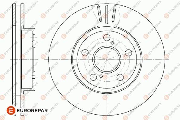 EUROREPAR 1642760380 - Тормозной диск autospares.lv