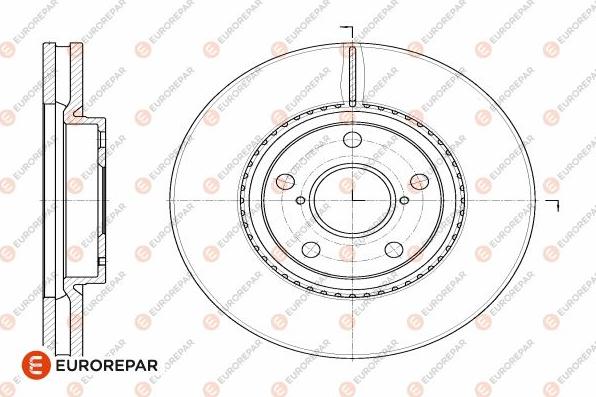 EUROREPAR 1642763780 - Тормозной диск autospares.lv