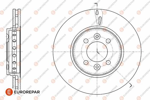 EUROREPAR 1642762380 - Тормозной диск autospares.lv