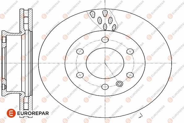 EUROREPAR 1642767480 - Тормозной диск autospares.lv