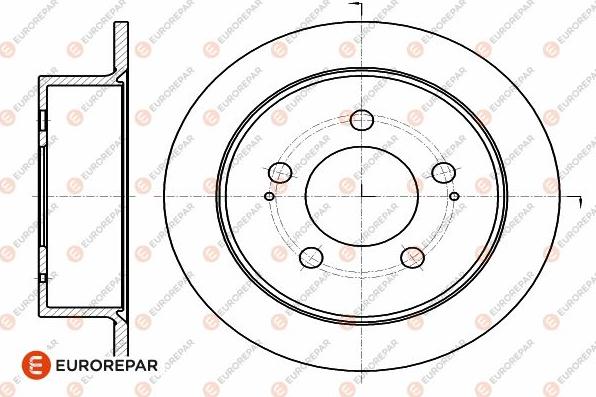 EUROREPAR 1642780780 - Тормозной диск autospares.lv