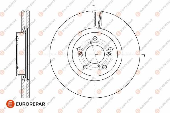 EUROREPAR 1642781080 - Тормозной диск autospares.lv