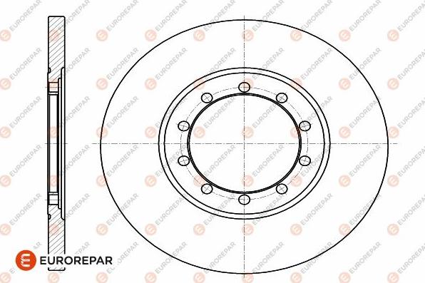 EUROREPAR 1642779580 - Тормозной диск autospares.lv