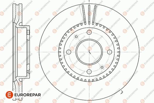 EUROREPAR 1642779180 - Тормозной диск autospares.lv