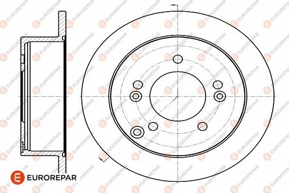 EUROREPAR 1642774880 - Тормозной диск autospares.lv