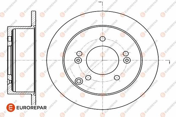 EUROREPAR 1642774780 - Тормозной диск autospares.lv