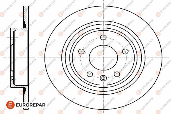 EUROREPAR 1642775080 - Тормозной диск autospares.lv