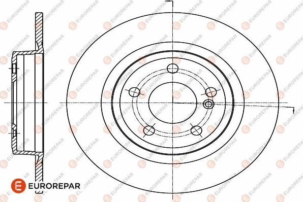 EUROREPAR 1642775180 - Тормозной диск autospares.lv