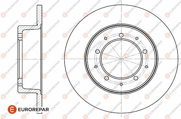 EUROREPAR 1642775780 - Тормозной диск autospares.lv