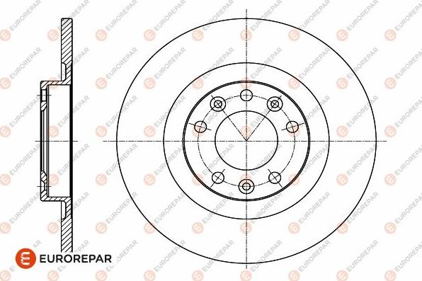 EUROREPAR 1642776480 - Тормозной диск autospares.lv