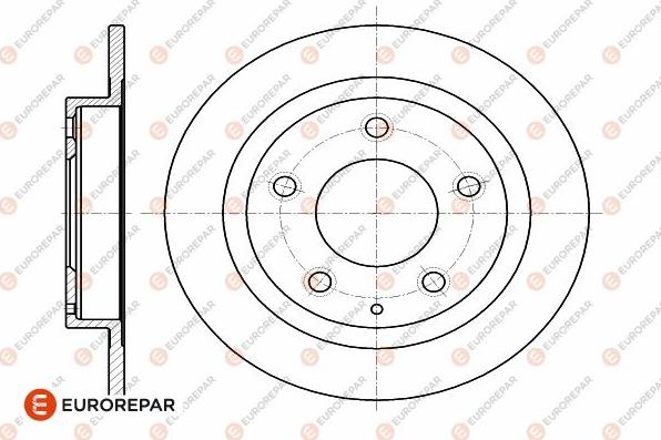 EUROREPAR 1642770480 - Тормозной диск autospares.lv