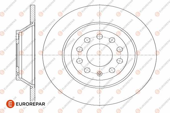 EUROREPAR 1642770680 - Тормозной диск autospares.lv