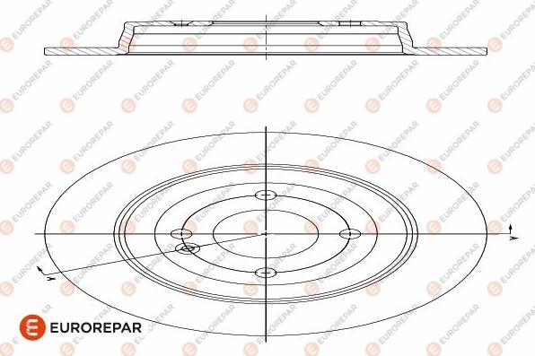 EUROREPAR 1642770080 - Тормозной диск autospares.lv