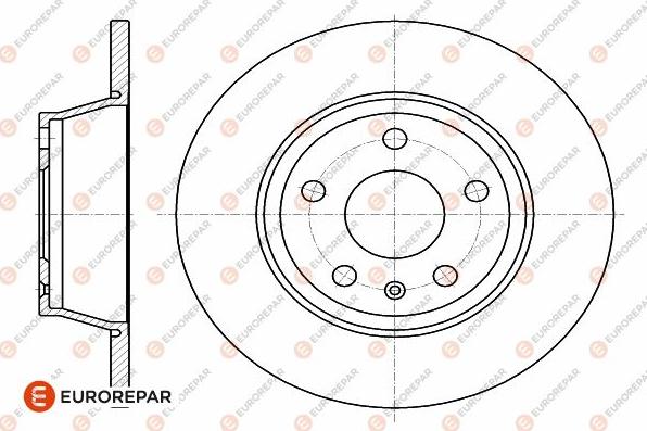 EUROREPAR 1642770180 - Тормозной диск autospares.lv